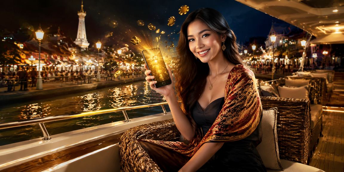 Pengguna mengakses platform kasino online melalui perangkat seluler dengan aman
