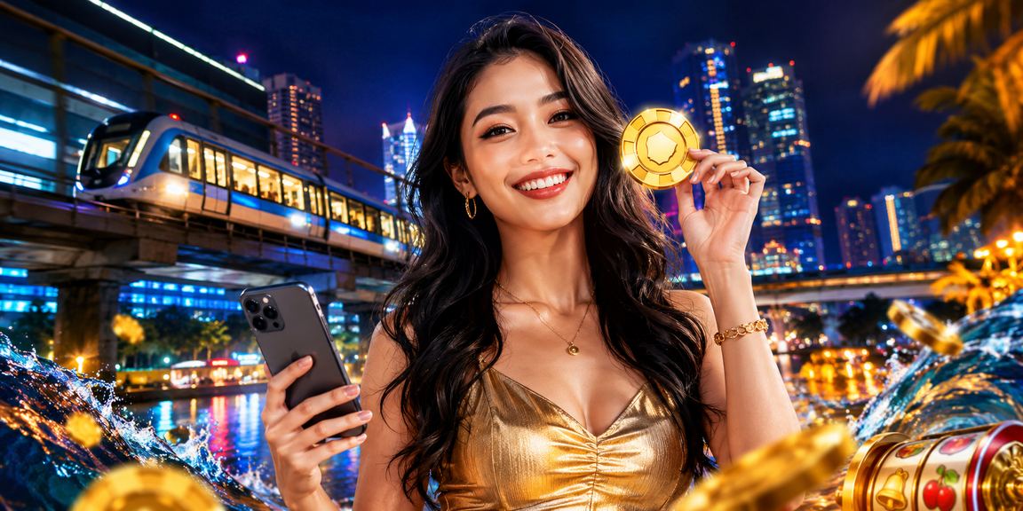 Seorang pengguna mengakses platform kasino melalui perangkat seluler dengan aman