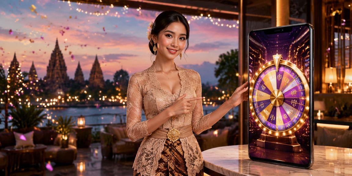 Meja roulette di area hiburan malam menggambarkan atmosfer casino dengan bonus aktif